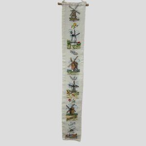 Cross Stitch Lighthouses Banner Tapestry